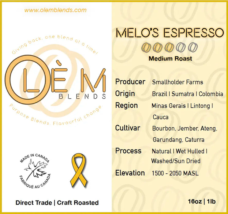 Melo’s Espresso- 6 time Golden Bean Winner