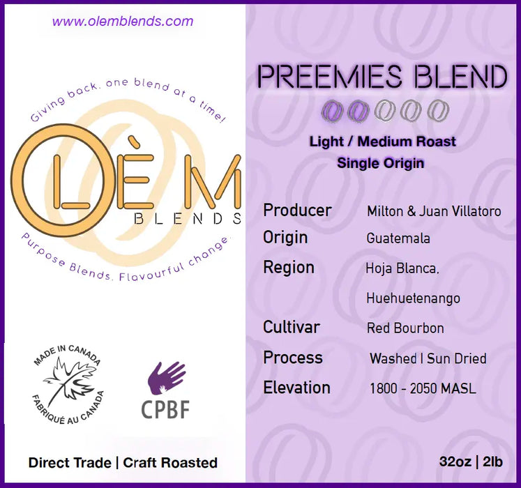 Preemies Blend (Single Origin) - 4 time Golden Bean Winner